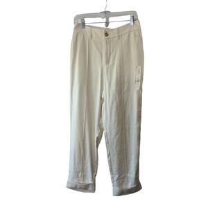 A New Day Cream Slim Fit Ankle Cuffed Pants Slacks Women's Size 8  New